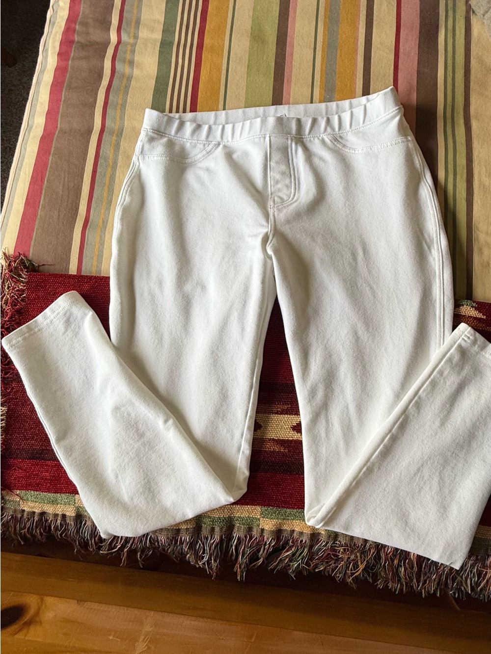 Women’s White Stretch Ponte Pants
